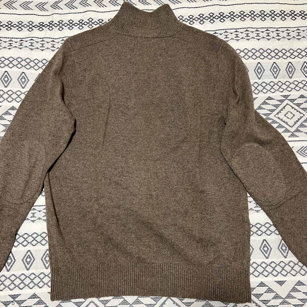 J.Crew 1/4 Zip Wool-Blend Sweater - Warm Gray - Picture 3 of 5